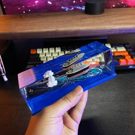 Kryssningsfartyg Fluid Liquid Drift Bottle Timglas Desktop Decor