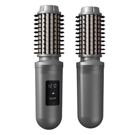 Trådlös Hårborste för Uträtning: Jonisk, Portabel, 2-i-1 Locktång & Plattång, kompatibel med alla hårtyper