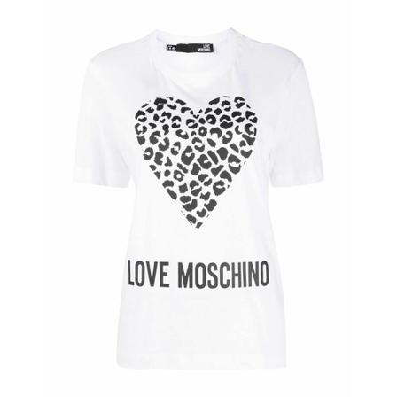 Love Moschino T-Shirts Hvid, Dame