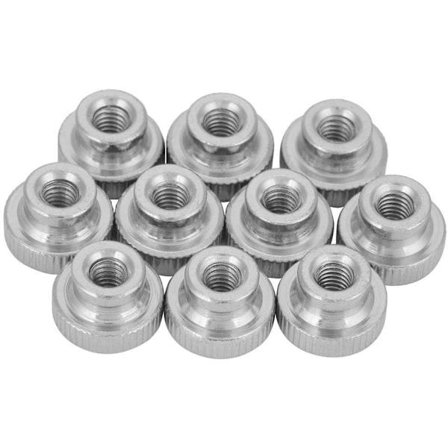 Nickelpläterade kolstålsmuttrar med tumgrepp, handdragande med M