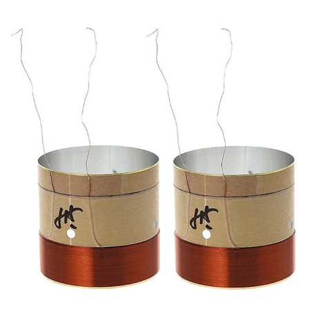 2 stk. 51,5 kerne viklet bas-spole i hvid aluminium til 10" 12" 15" subwoofer-højttaler DIY-reparation tilbehør