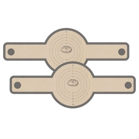 Silikonbrødslynge for nederlandsk ovn, 2-pakning gjenbrukbare non-stick lettrengjorte bakematter med lange håndtak