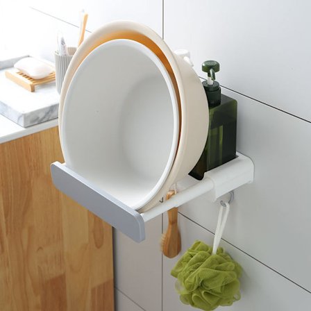 Harmaa rei'itetty vedettävä piilotettu allashylly WC-säilytysteline R