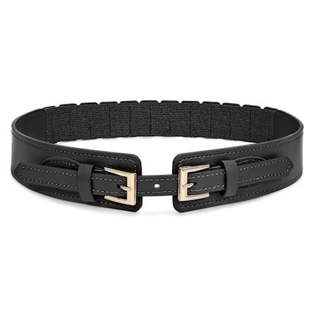 Bred Elastisk Talje Bælte til Kvinder, Stræk Bælte til Kjole, Piger, Sort