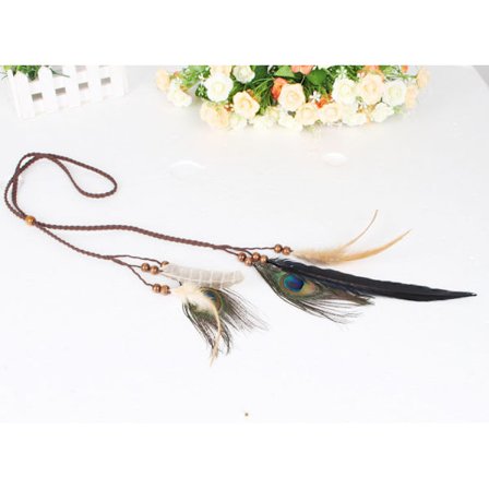 Fjærhårbånd, Halskjede og Belte, Påfugl Hippie Hodebånd