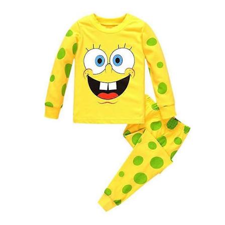 SpongeBob SquarePants Pyjamas for barn og jenter - Tegneserie - Langarmet T-skjorte og bukse - Soveklær 5-6Years
