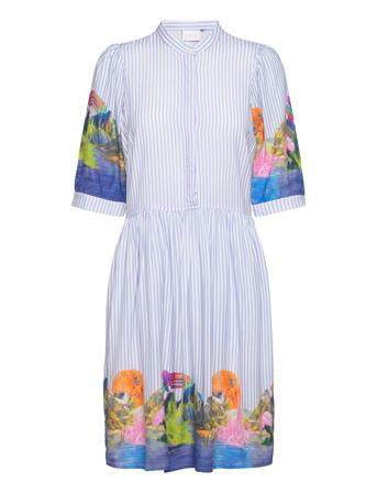Short Dress In Magic Island Print Dresses Shirt Dresses Blå Coster Copenhagen*Betinget Tilbud