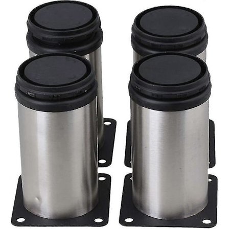 Säädettävät ruostumattomasta teräksestä valmistetut jalat keittiöön, pyöreät huonekalujalat, 4 kpl