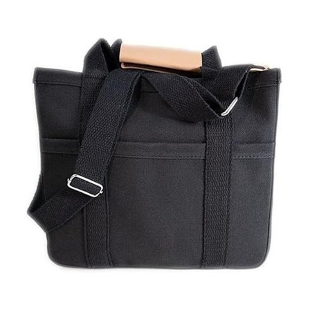 Flerlommet Tote Bag for Kvinner Canvas Bag med Håndtak Stor Kapasitet Gjenbrukbar Håndveske SVART