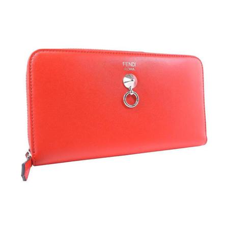 Fendi Vintage, Pre-owned Wallet Oranje, Dames, Maat:ONE Size,leer