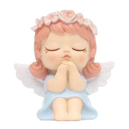 Engel Figur Bil Dashbord Ornament Kaketopp for Inngangsdekor Blå