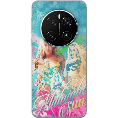 Kompatibelt Mobildeksel til Honor Magic7 Pro Eventyrverden med Steve, Creeper og dyr i fargerik blokkgrafikk