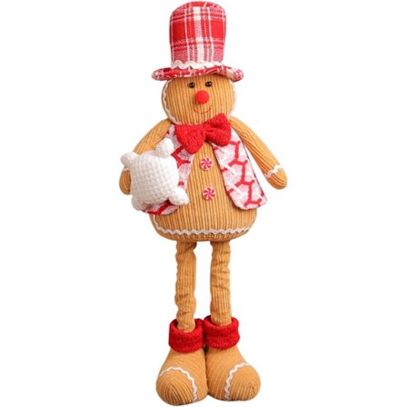 20 Tums Stor Julplysch Pepparkaksdekoration, Pepparkaksjuldekorationer, Stor Pepparkaksgubbe