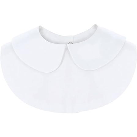 Hvit falsk skjortekrage for kvinner, avtagbar krage for bluser, gensere, kjoler, uniformer, jakker (hvit)