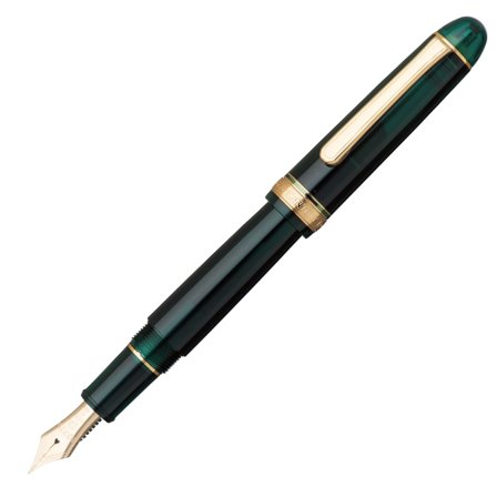 Platinum Century Gold Trim Fountain Pen Laurel Green Medium