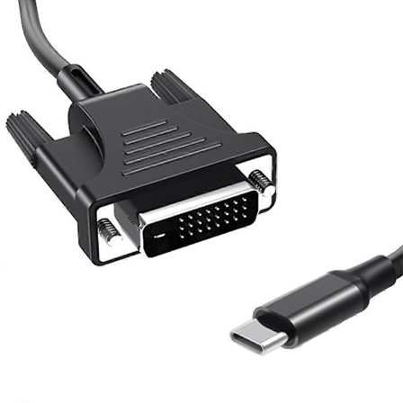 USB-C till DVI-kabeladapter USB 3.1 Typ C till DVI hane 4K kompatibel för Air 3.1 till DVI-adapterkabel