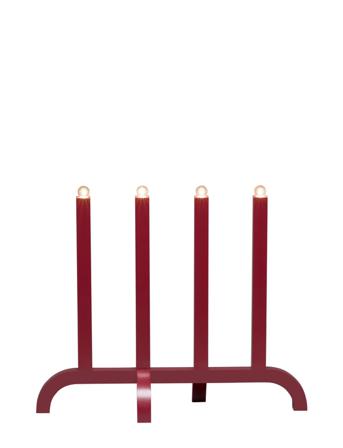 Elljusstake 4 Ljus Home Lighting Christmas Lighting Electric Advent Candlesticks Röd Konstsmide