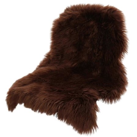 Klassisk Myk Fuskepels Saueskinnsteppe Hvit Fluffy Områdeteppe Shag Teppe Tepper For Soverom Stue