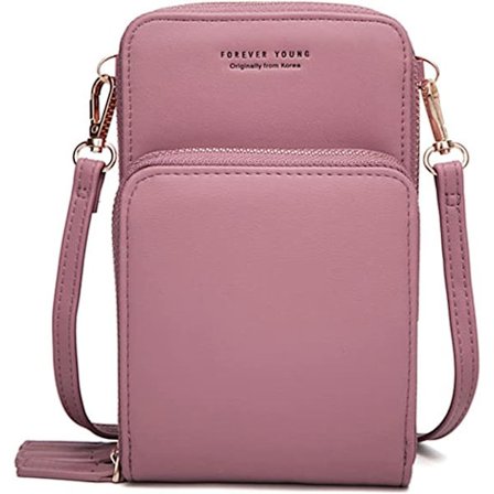 Kvinder Lille Crossbody Taske Mobiltelefon Tegnebog Pung med Touch S