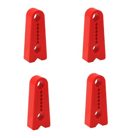 Auton oven lukon soljen iskunvaimennin - 4 kpl, punainen PVC