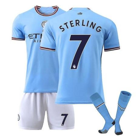 Manchester City 22-23 Fotballdrakt Hjemmetreningssett STERLING 7 XL zdq