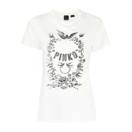 Pinko, T-Shirts Wit, Dames, Maat:XS