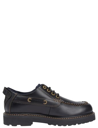 Tommy Hilfiger Archive 01 Boat Shoe Leather - Black - 44