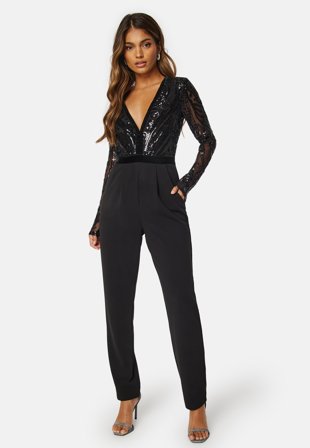 Goddiva Sequin Bodice Jumpsuit Klær
