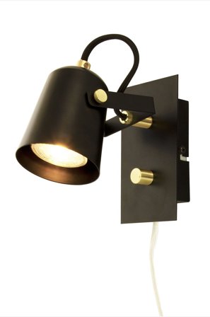 Aneta Lighting - Vegglampe Metz - Svart - Vegglamper - Fra Homeroom