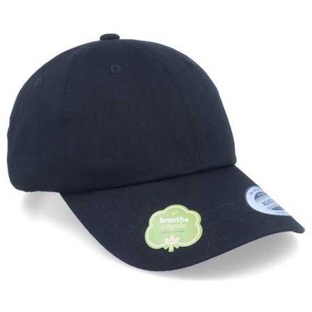 Yupoong - Svart adjustable Keps - Organic Black Dad Cap @ Hatstore