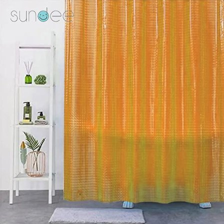 Vanntett dusjforheng baderomsskjermer med krok badeforheng 3d muggsikker badeforheng gjennomskinnelig badekarpartisjon