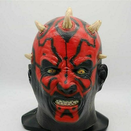 Szsh Star Wars Darth Maul Deluxe Voksen Ond Skummel Kostyme Maske Latex Halloween Party