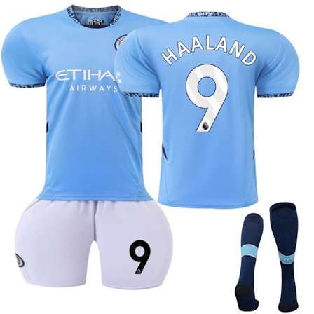 Manchester City Hjemmebanetrøje Børn 2024-2025 Nr. 9 Haaland 2024-2025-max