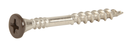 ESSVE 537613 Fasadeskrue 4,2 x 45 mm, rustfri/syrefast A4, bånd. Brun, 1000-pakning, Innfesting