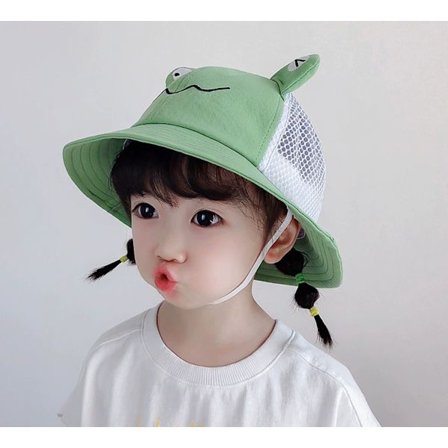 Cartoon Grodahatt Våren & Sommaren Mesh Söt Visirkeps 1-4 År