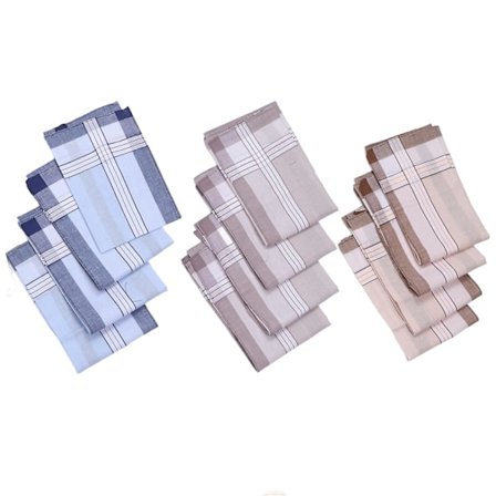 12 stk. 40 cm Bomulds Mænds Lommetørklæder Ældre Lommetørklæde Svedabsorberende Lommetørklæder Sæt