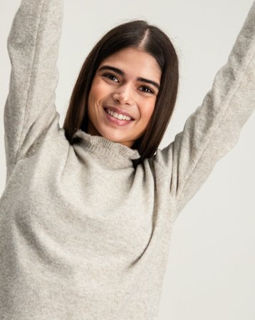 LMTD NLFBRILL LS SHORT S KNIT Beige Pulls Fille - Kids Brand Store