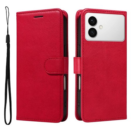 ABEEL Samsung Galaxy S26 Edge Plånboksfodral Konstläder - Röd