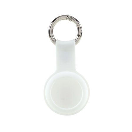 SKALO AirTag-pidike silikonisella avainrenkaalla varustettuna - Valkoinen