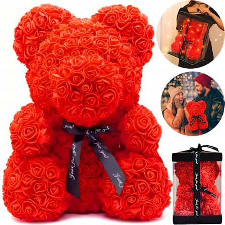 Luksuriøs Roseteddy 25 Cm - Unik Gave Til Enhver Anledning