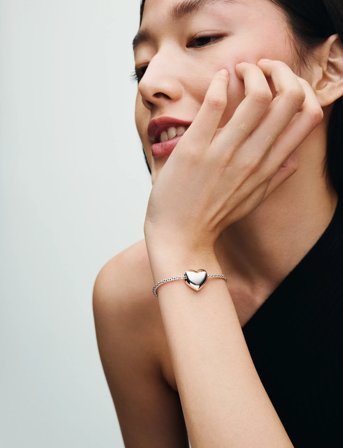 Pandora Engravable Large Heart Sterling Silver Charm - Silver - ONE SIZE