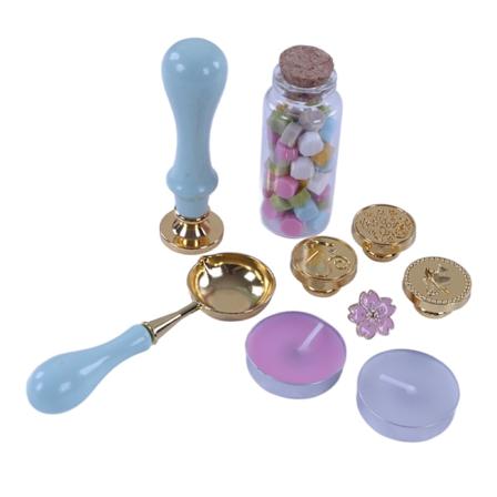 Vahatulppaleimasinsarja Hieno tulipintavaha Kynttilät Brossi Vaihdettavat leimasinsarjat Kirjekuorille Kortit Lahjapakkaus