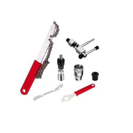 Sykkelreparasjonsverktøysett, sykkelkjedesett med kjedepisk, sykkel C