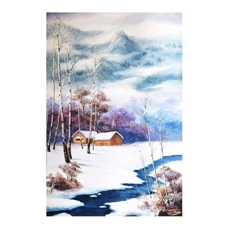 Talv lumi vuori m kki timanttimaalaus maisema py re t ysporainen uutuus DIY mosaiikki kirjonta 5d ristipisto kotiin sisustukseen C2228 11.8x15.7 inch