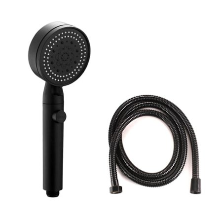5-funktioners multifunktionelt brusehoved med højt tryk, håndholdt brusehoved med højtryks- og tænd/sluk-knap, vandbesparende, nem at installere