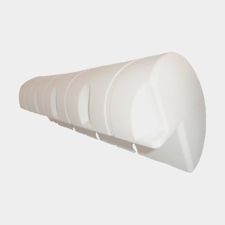 Brofender Majoni Dockfender, 110 x 24 x 24 cm, lige, hvid