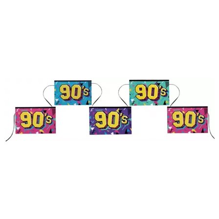 90's Party Flaggbanderole