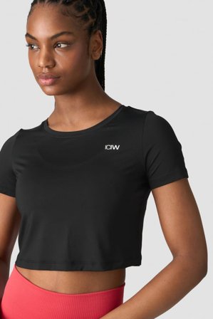 ICANIWILL - Training Crop Top Black Wmn - Dames - sportkleding van ICIW