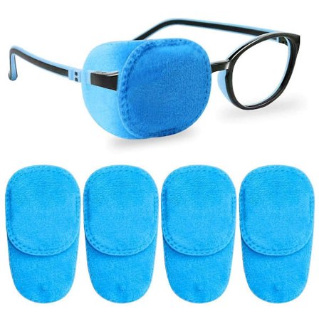 4 Pack Eye Patches For Kids Lazy Eye Amblyopia Strabismus Patch, Blue