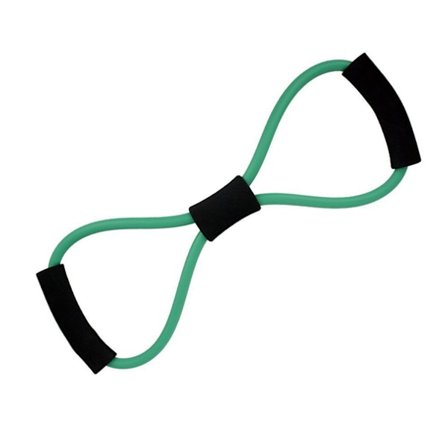 Grönt träningsband som är elastiskt, grön